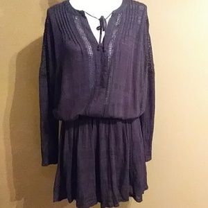 Free People Black boho Style dress size L